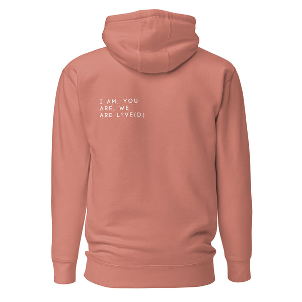 I, YOU, WE Hoodie in Dusty Rose