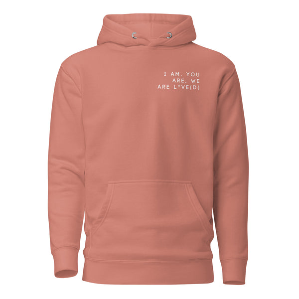 I, YOU, WE Hoodie in Dusty Rose