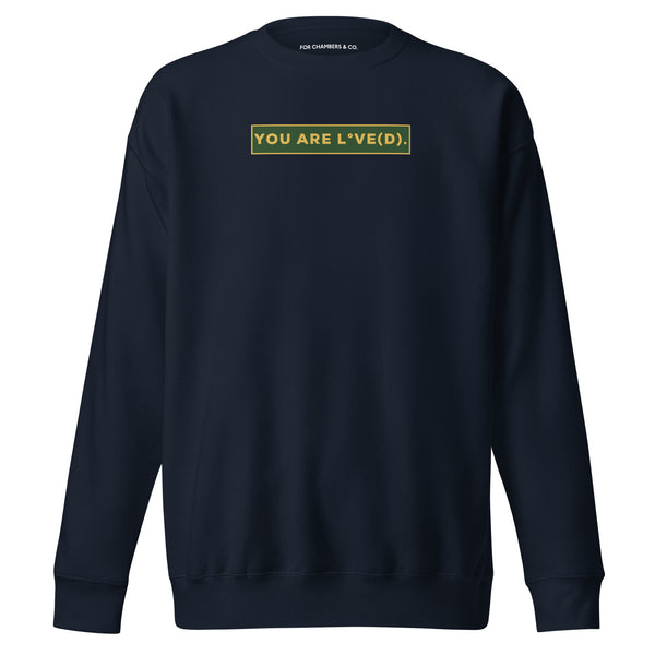 YOU ARE L°VE(D). Sweatshirt in Navy Blazer